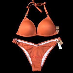 Victoria’s Secret Pink Swim Push Up Triangle Padded Bikini Top & Itsy Bottom set